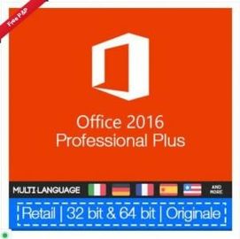 Optional Language Microsoft Ms Office 2016 Professional Plus Retail FPP Key