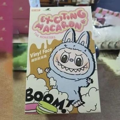 Оригинальный аутентичный Popmart Labubu монстры Увлекательные Макарон Сиденье Слепые коробки Фигура плюшевая кукла Милые игрушки Таинственные коробки