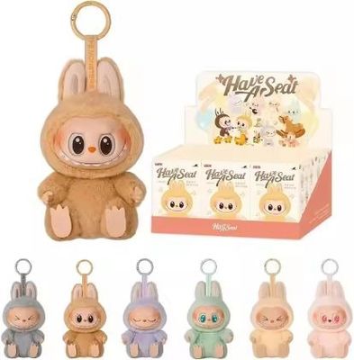Оригинальный аутентичный Popmart Labubu монстры Увлекательные Макарон Сиденье Слепые коробки Фигура плюшевая кукла Милые игрушки Таинственные коробки