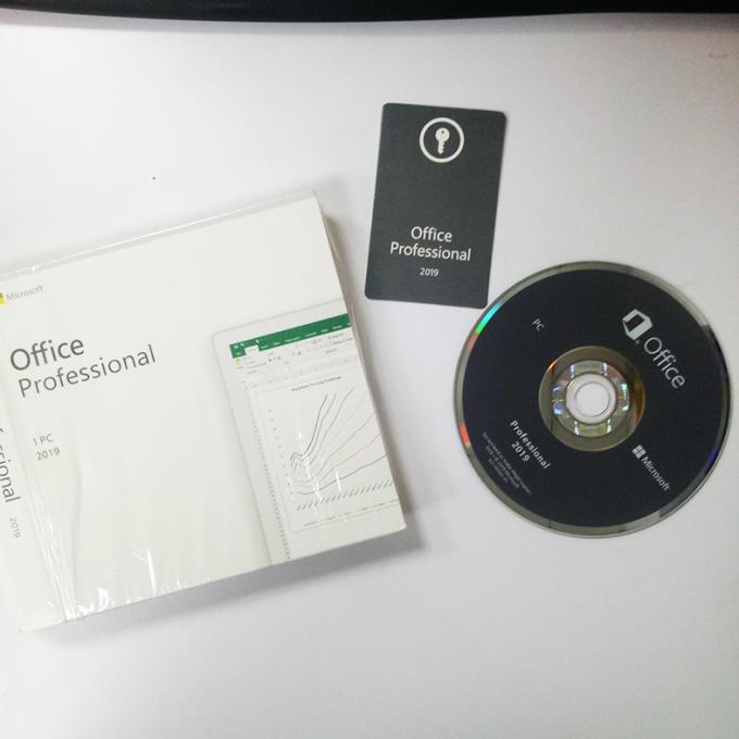 Программное обеспечение 2019 оригинала пакета ключевого кода ДВД Майкрософта множественного офиса языка Про