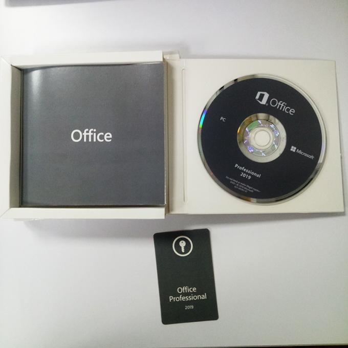 Программное обеспечение 2019 оригинала пакета ключевого кода ДВД Майкрософта множественного офиса языка Про